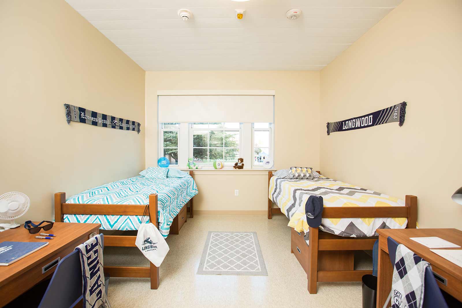 Longwood’s residence halls have both hall-style and suite-style living spaces with spacious rooms ready to be decorated. The central location of on-campus residences means it’s never more than a few minutes’ walk from your room to class, D-Hall or a restaurant downtown!