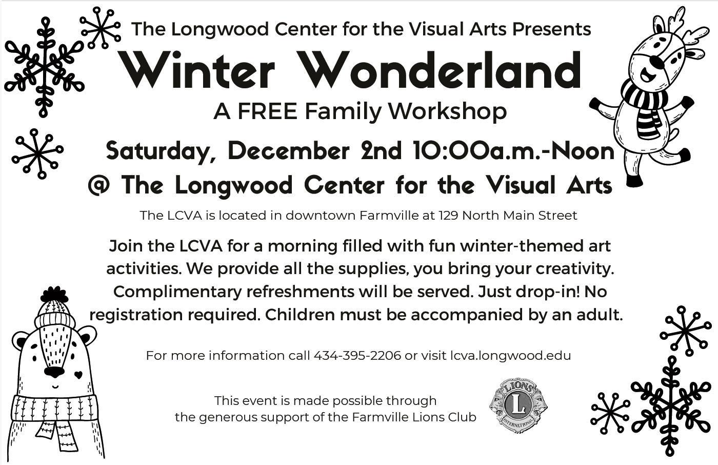 LCVA Winter Wonderland flyer