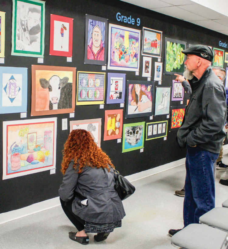 The Annual Area Youth Art Exhibition included the work of more than 2,000 students from 44 public, private and home schools in 12 counties. The students of 19 alumni art teachers were selected to exhibit their art in the show.