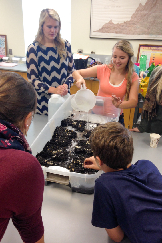 Middle-schoolers get their hands dirty for science