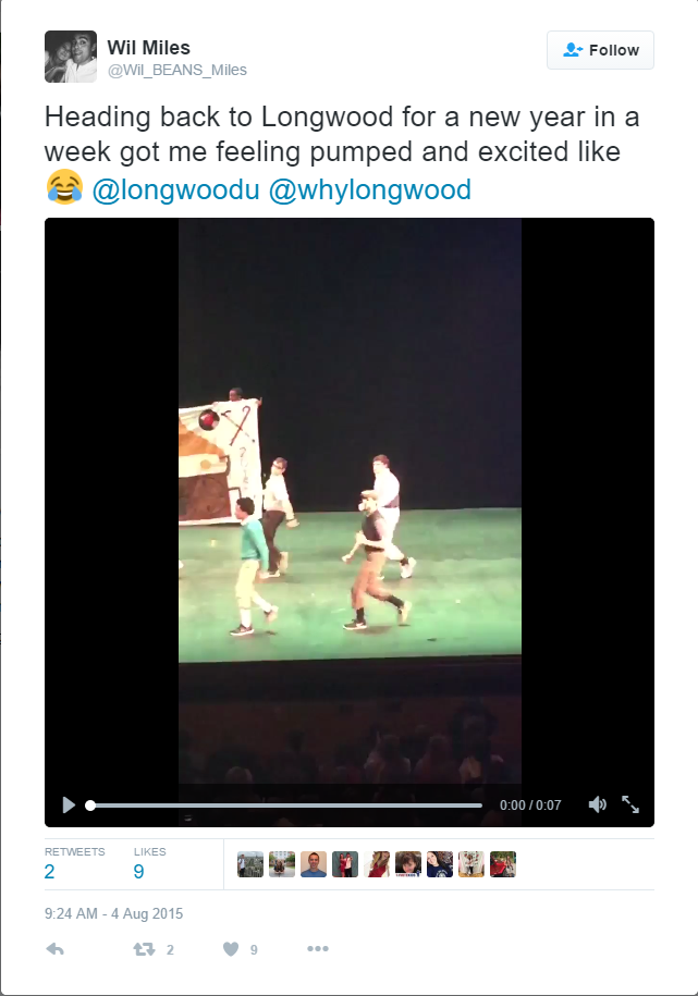 Longwood students dance Tweet still