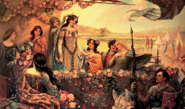 Guinevere surrounded by women