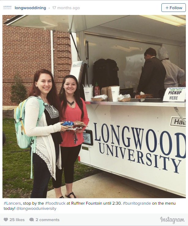 Longwood Dining Instagram post