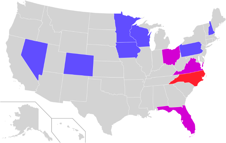 Swing states map