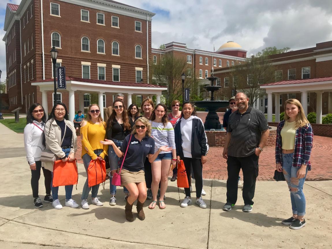 Allyson Stone ’18 giving her last tour as a Longwood Ambassador