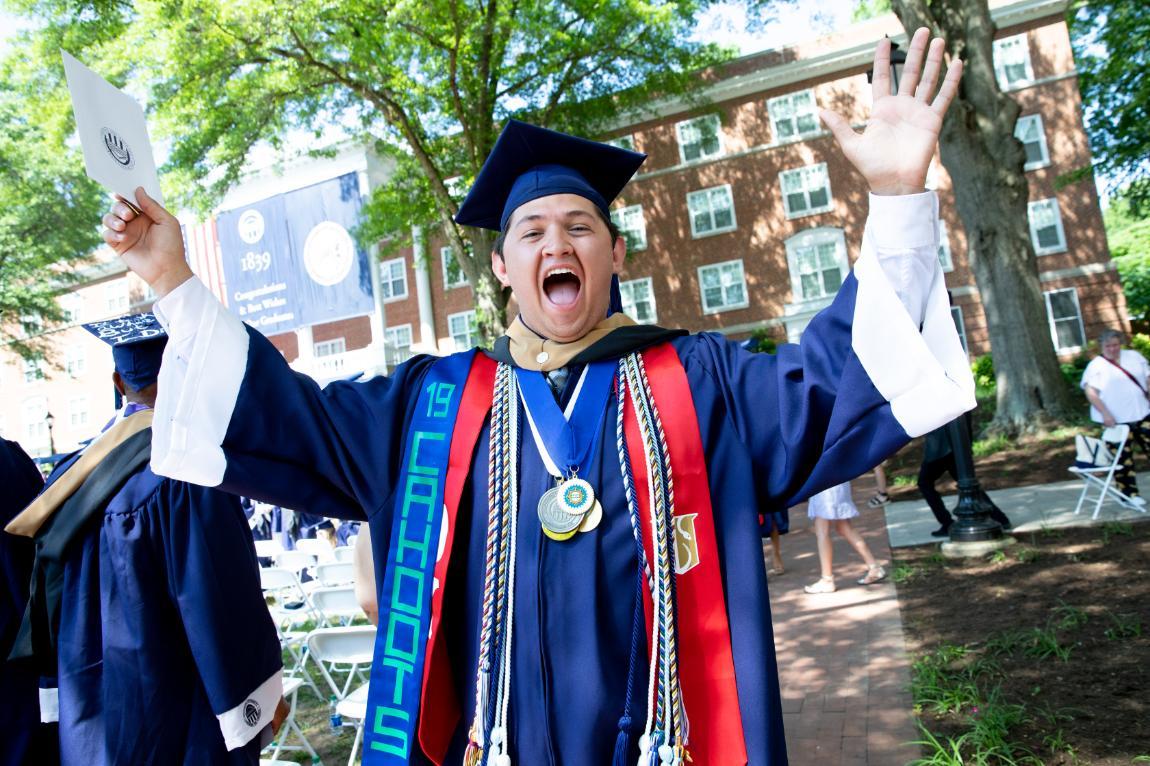 Happy student during commencement