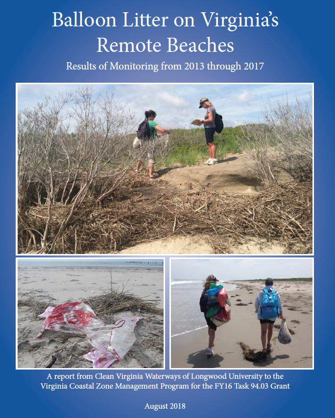 Cover for the report Balloon Litter on Remote Virginia Beaches
