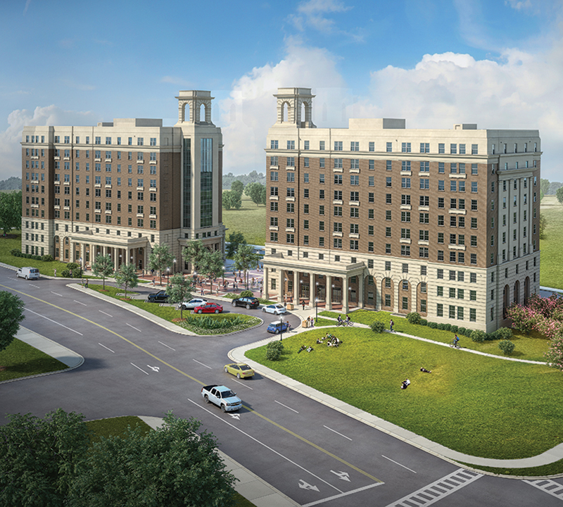 The multistory twin residence halls will be named in honor of two pivotal figures in Prince Edward County civil rights: Barbara Johns and Dr. Gordon Moss.