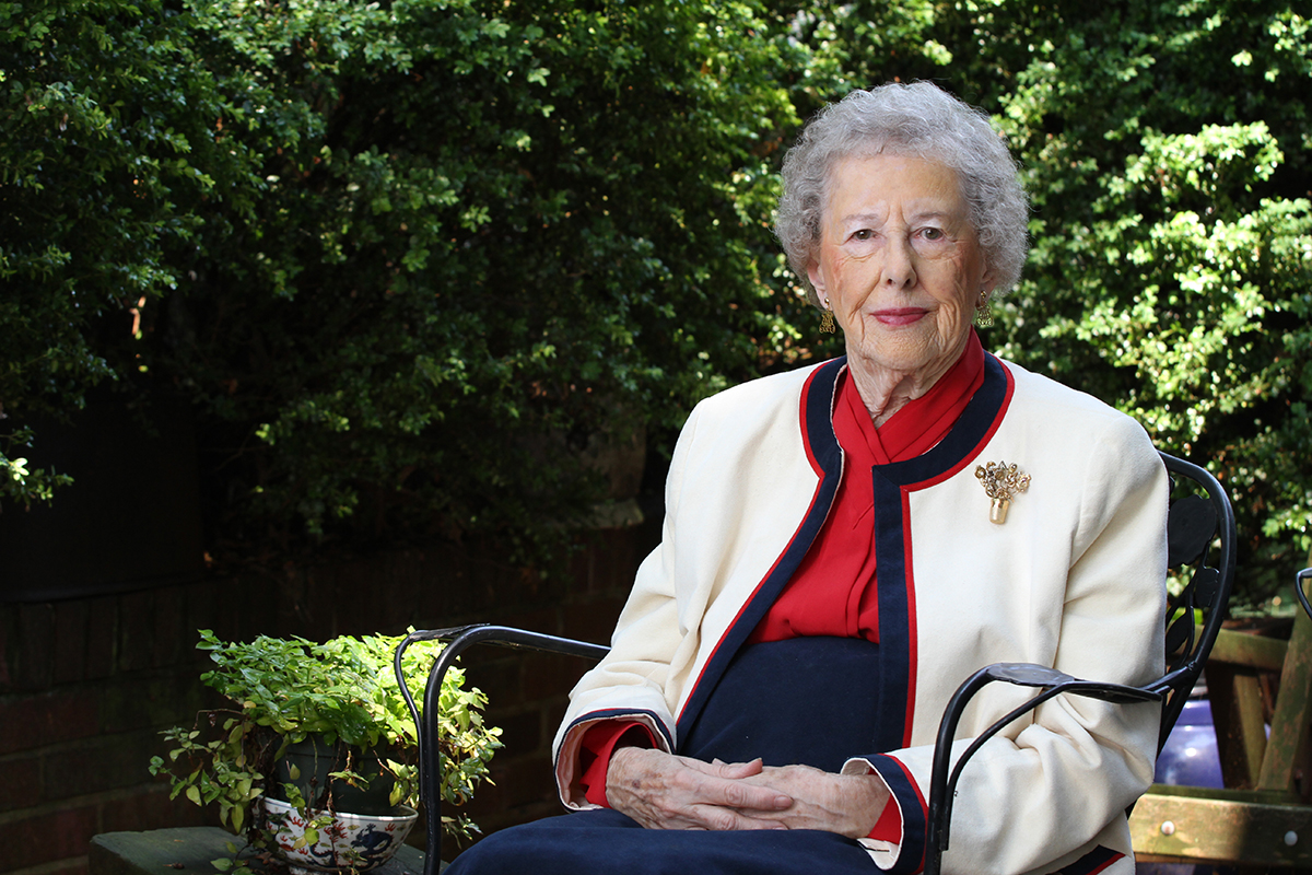 Elsie Upchurch ’43 at her home in Front Royal