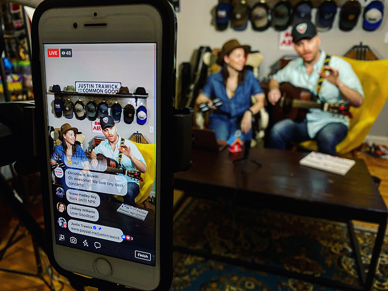 CNN, Reuters, the Washington Post and Washingtonian Magazine featured the show, one of the earliest developed by professional musicians in the face of the pandemic. Each show attracts thousands of viewers and helps pay the bills via contributions to a virtual tip jar.