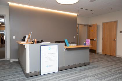 Photo of Office of Disability Resources Testing Center reception desk.