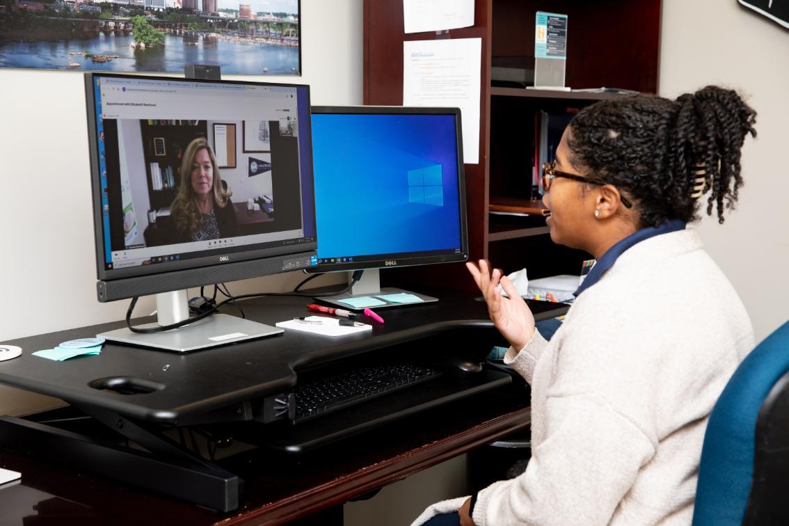 Virtual career coaching session