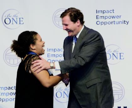 In addition to connecting with the donors of their scholarships, recipients are recognized by President Reveley at a special dinner each year.