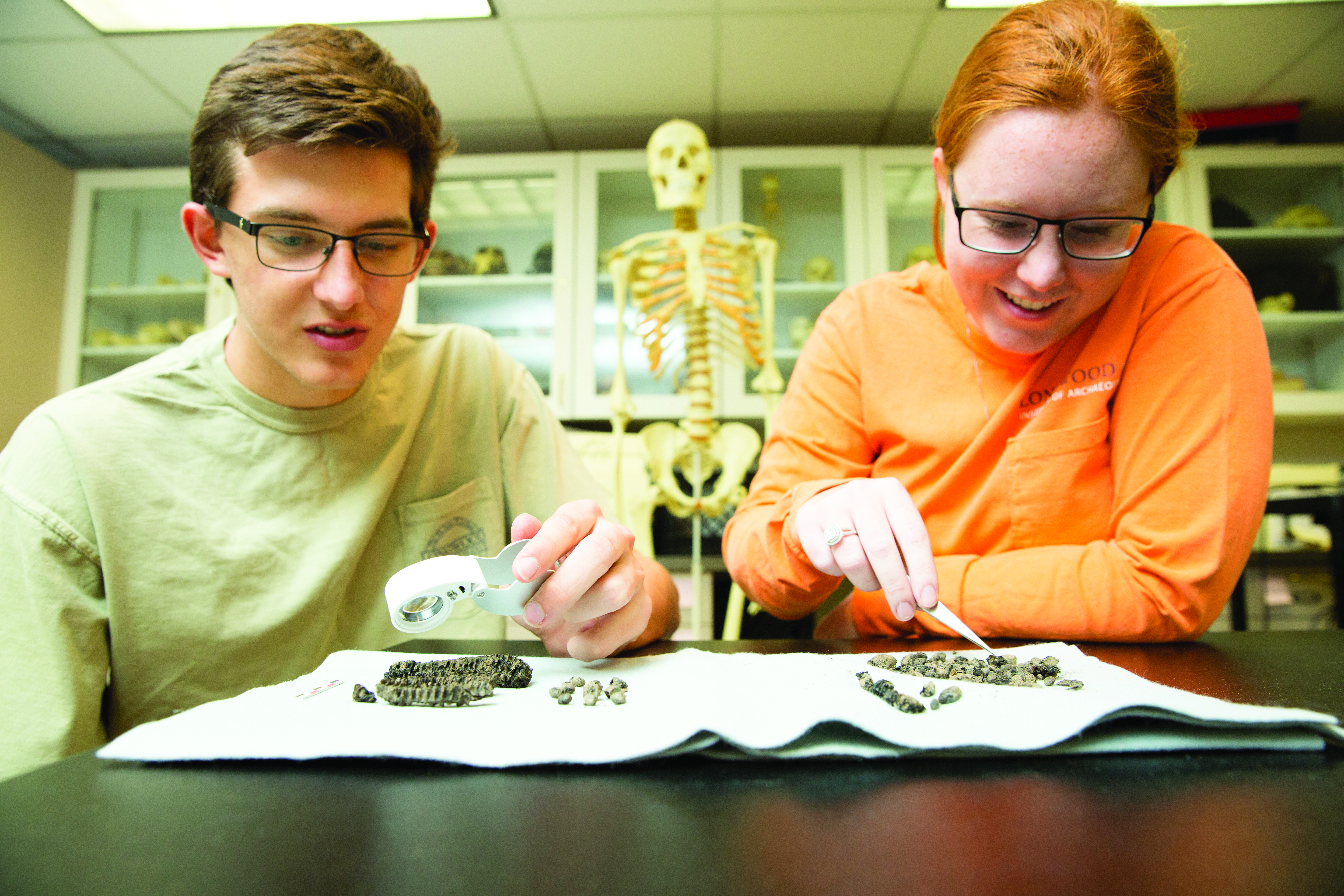 Archaeology students