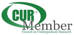 Logo - CUR Member Council on Undergraduate Research  - Council on Undergraduate Research “CUR Member” logo. The design features a green oval surrounding the letters CUR. The word “Member” appears in gray text beside the oval. Text below reads “Council on Undergraduate Research.”