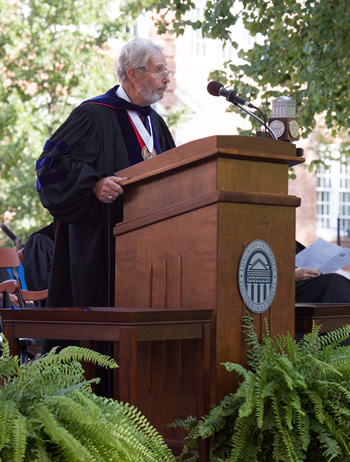 Dr. Jim Jordan, professor of anthropology, gave the keynote speech at Convocation 2014