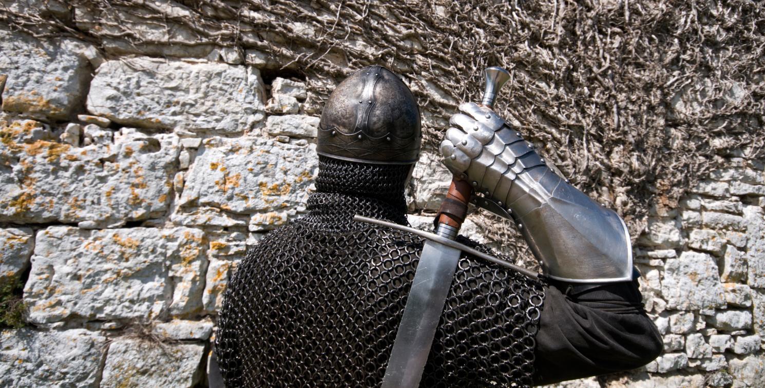 Medieval figure in armor 