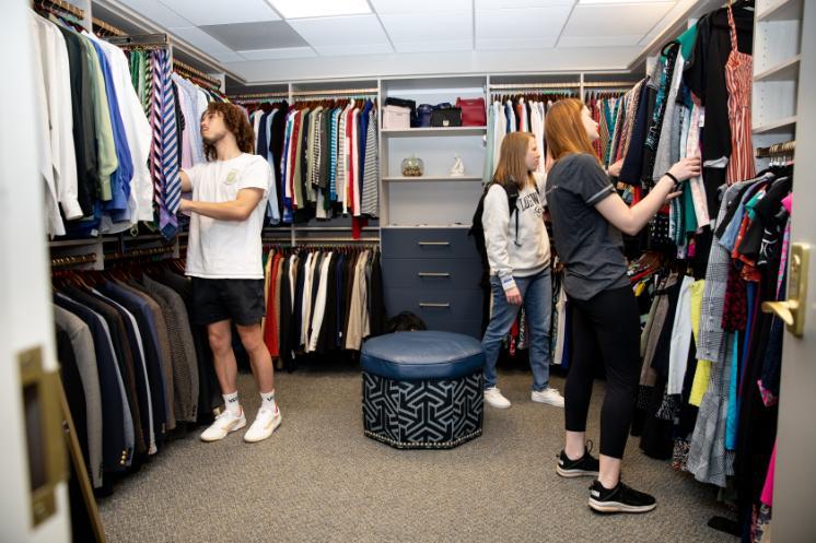 Students can utilize the new career closet to build their professional wardrobe.