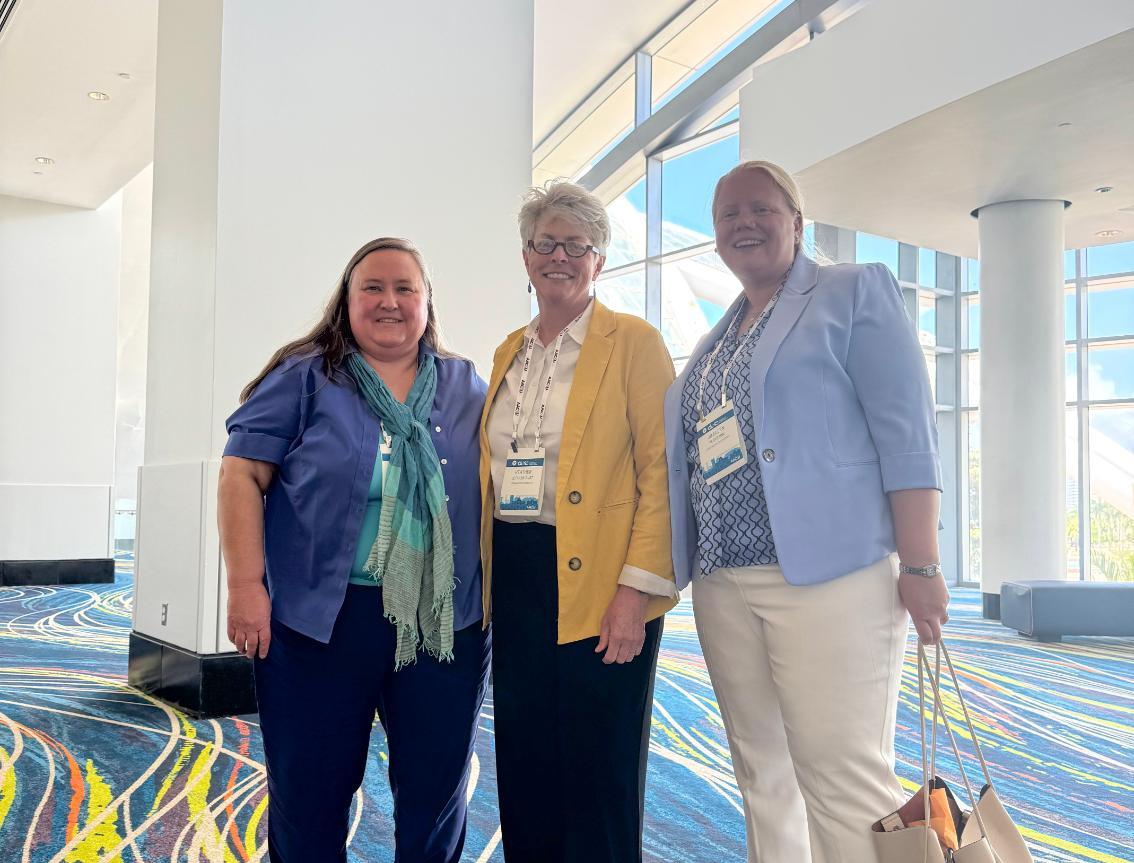 Dr. Alix Fink, Dr. Heather Lettner-Rust and Dr. JoEllen Pederson pose after presenting the framework at a conference.