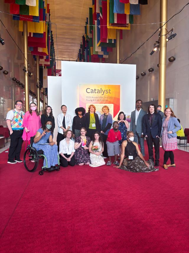 Group shot of Aidan Brown and his fellow interns at the Kennedy Center