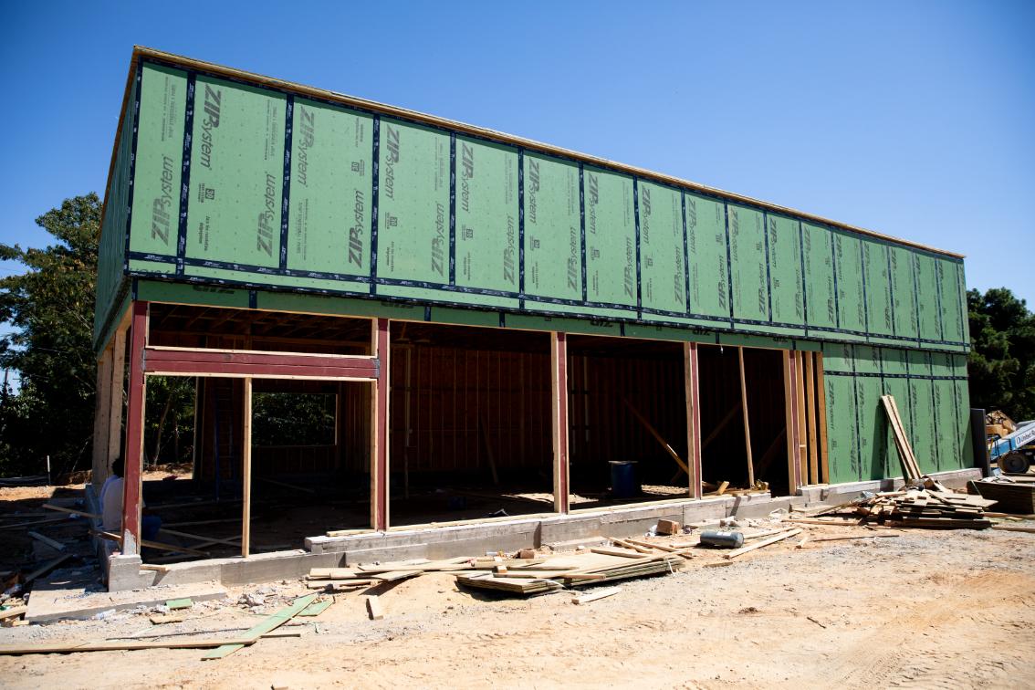 Construction site for new Farmville Chipotle