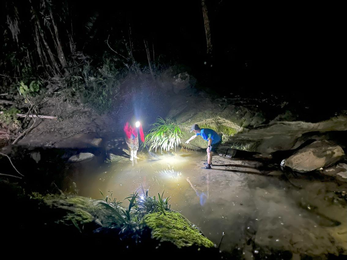 Andrew Schaefer ’26 flying the drone